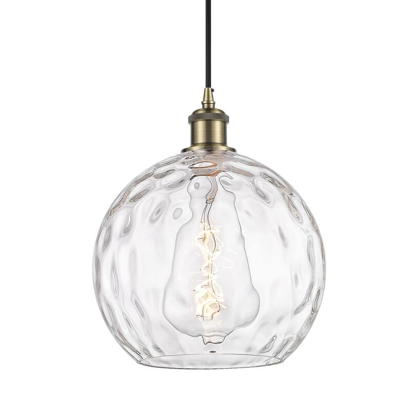 Innovations Lighting 516-1P-13-10 Athens Pendant Athens 10" Wide - Antique Brass / Clear Water Glass