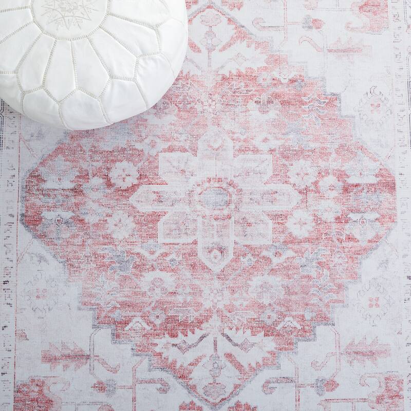 SAFAVIEH Tucson Machine Washable Slip Resistant Eloise Traditional Rug