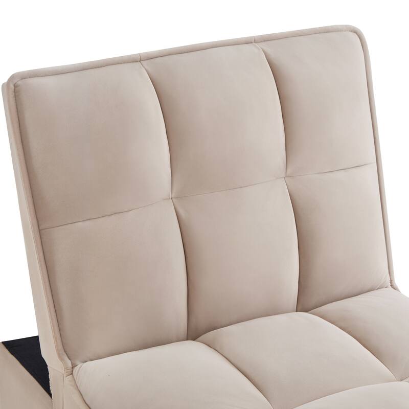 4 in1 Multi-Function Tufted Single Sofa Bed with Adjustable Backrest