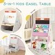 preview thumbnail 6 of 18, Costway Kids Table & Chair Set with Rotatable Double-sided Magnetic - See Details
