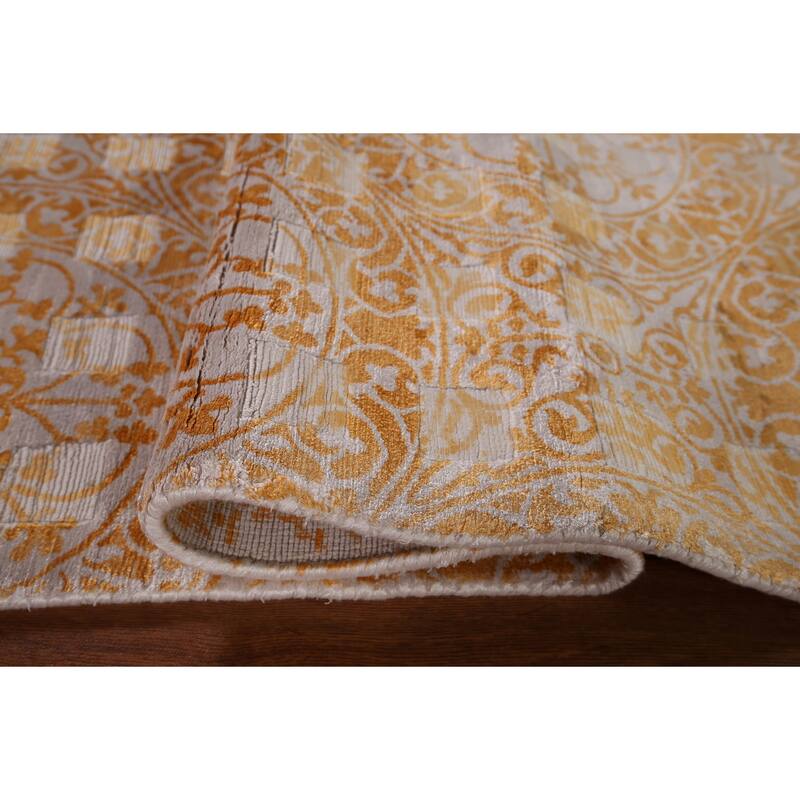 All-Over Abstract Oriental Accent Rug Hand-Knotted Wool Carpet - 2'8" x 5'5"