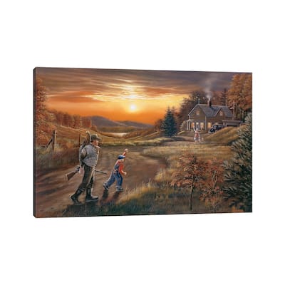iCanvas "Home From The Hunt Turkey Hunters" by Anderson Art Canvas Print