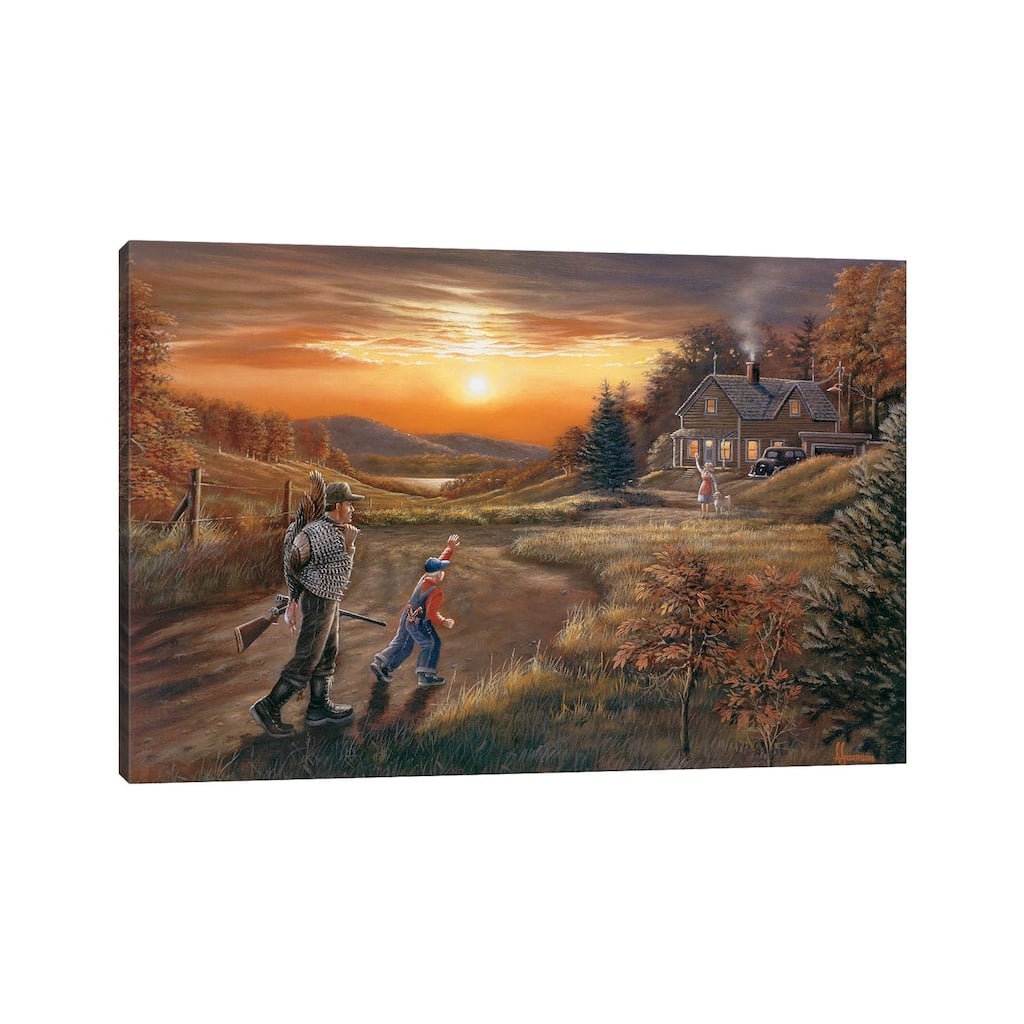iCanvas "Home From The Hunt Turkey Hunters" by Anderson Art Canvas Print