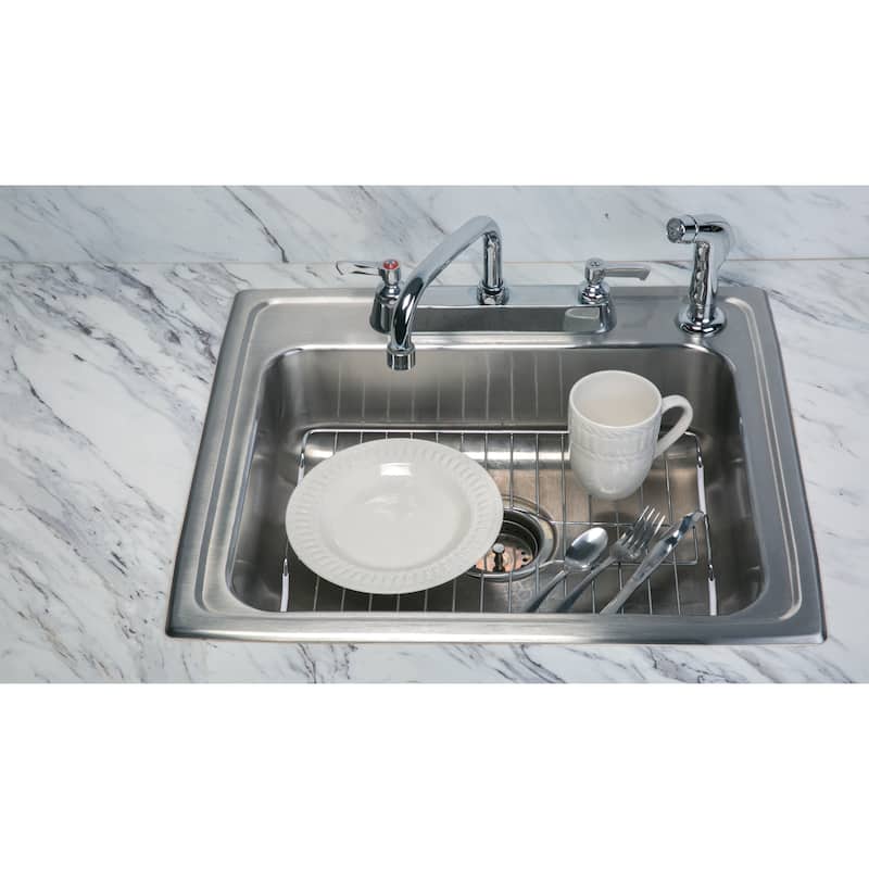 Kitchen Details Large Chrome Sink Protector - 12.5"x16.25"x1"