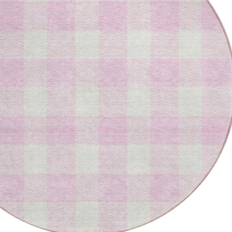 HomeRoots Plaid Transitional Rectangle Outdoor Rug