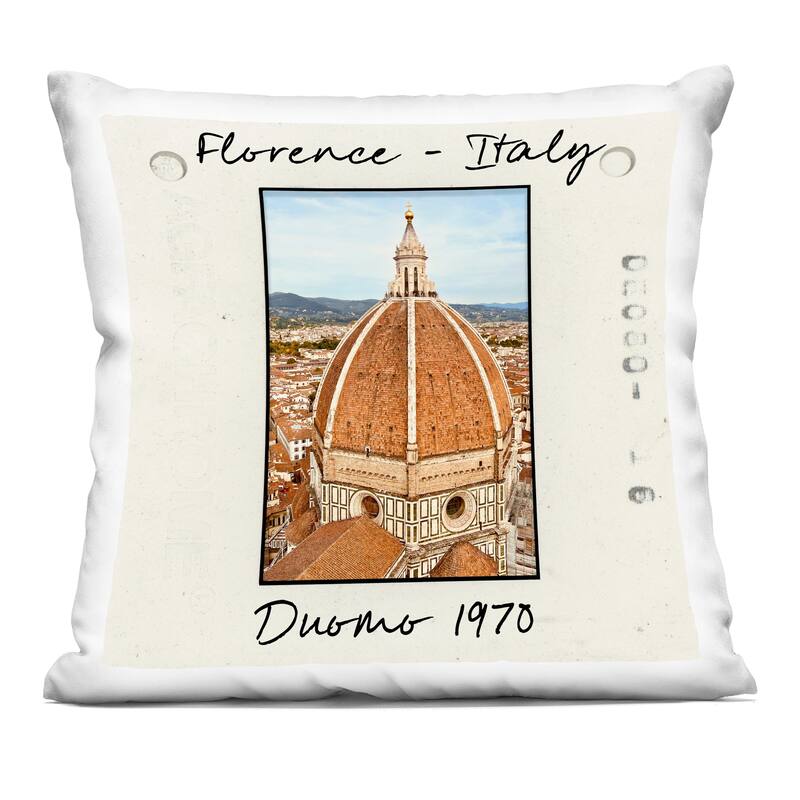 Stupell Florence Italy Travel View Decorative Printed Throw Pillow Design by Val Rhodes - Accent - Polyester - Brown - Single