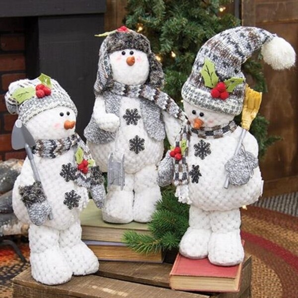 Plush standing shop snowman