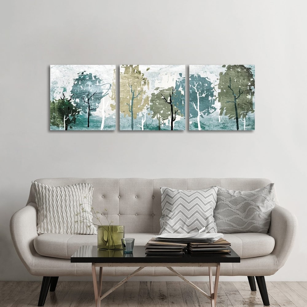 iCanvas "Abstract Forest" by On Rei 3-Piece Canvas Wall Art Set