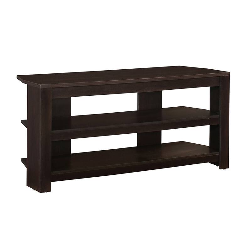 Contemporary 42" TV Stand with Open Shelves, Storage for Gaming & Media, Media Console for Living Room or Bedroom