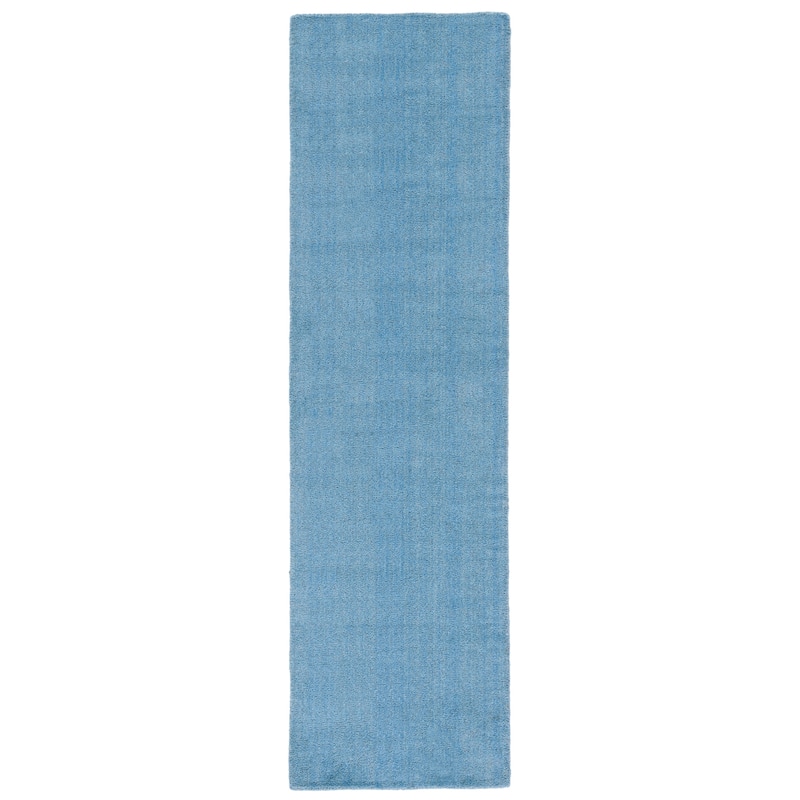 SAFAVIEH Handmade Himalaya Colorweave Plaid Modern Wool Rug - 2'3" x 10' Runner - Blue