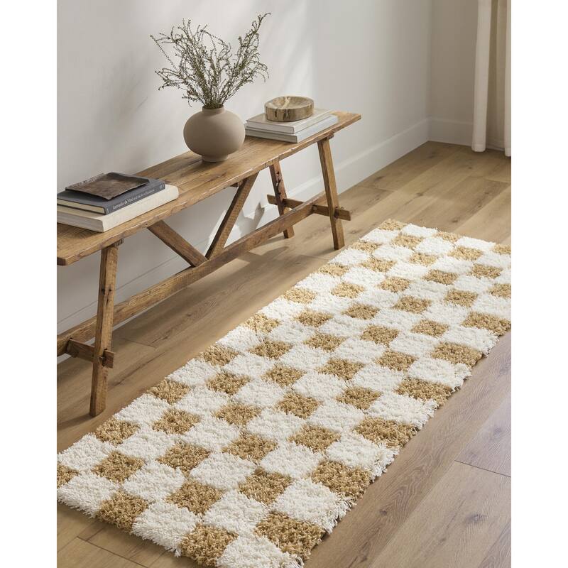 Livabliss Urban Shag Kids & Tween Area Rug - 7' 10" x 10' 2" - Cream/Mustard - Rectangle