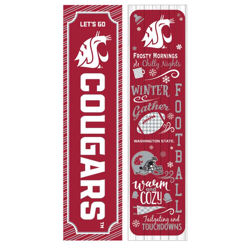 47" Double Sided Seasonal Porch Leaner, Washington State University - 47" x 11.25"
