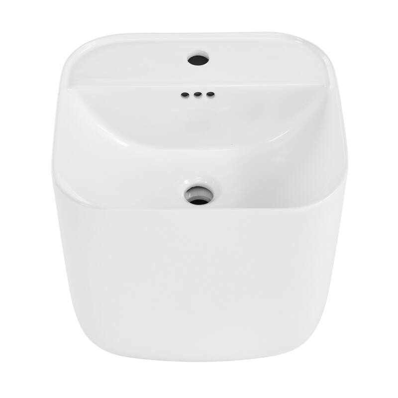 Swiss Madison SM-WS341 Carre 18" Rectangular Ceramic Wall Mounted - White