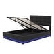 preview thumbnail 6 of 16, Full Size Tufted Upholstered Platform Bed with Hydraulic Storage System,PU Storage Bed with LED Lights and USB charger