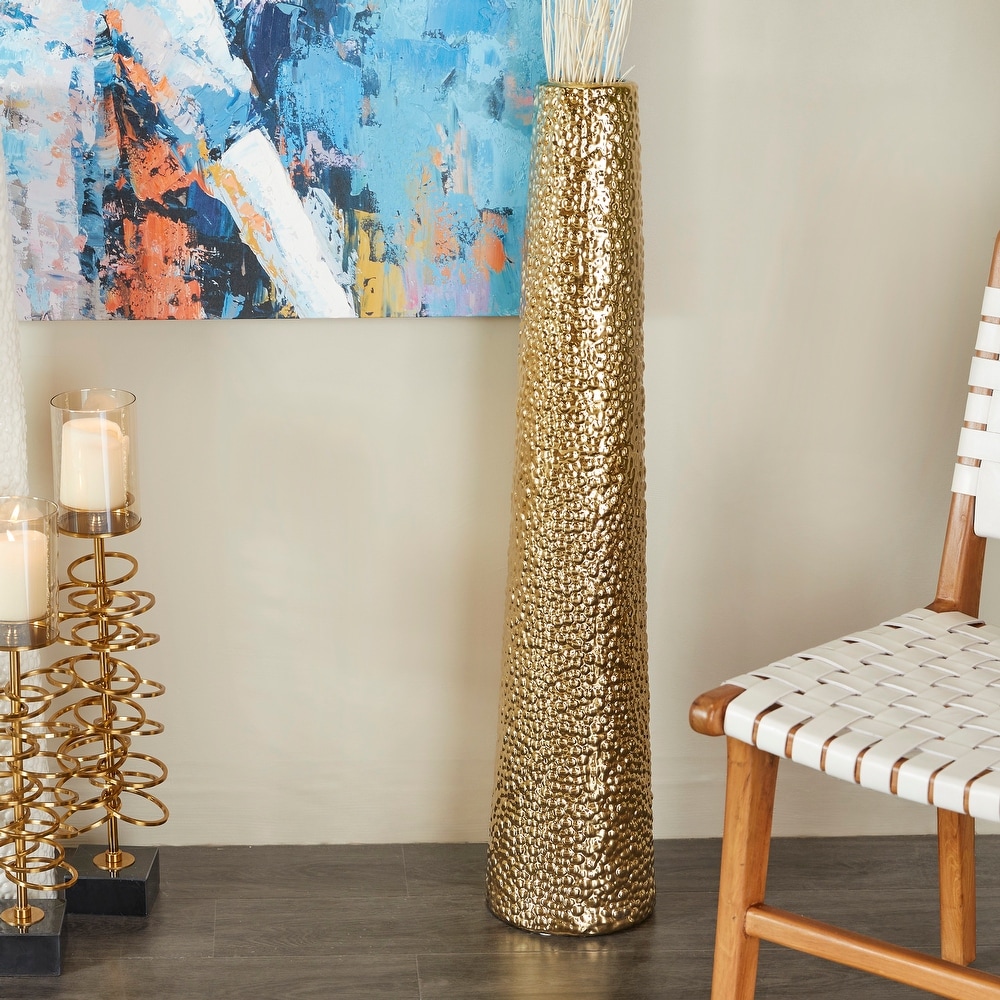 Gold sales floor vase