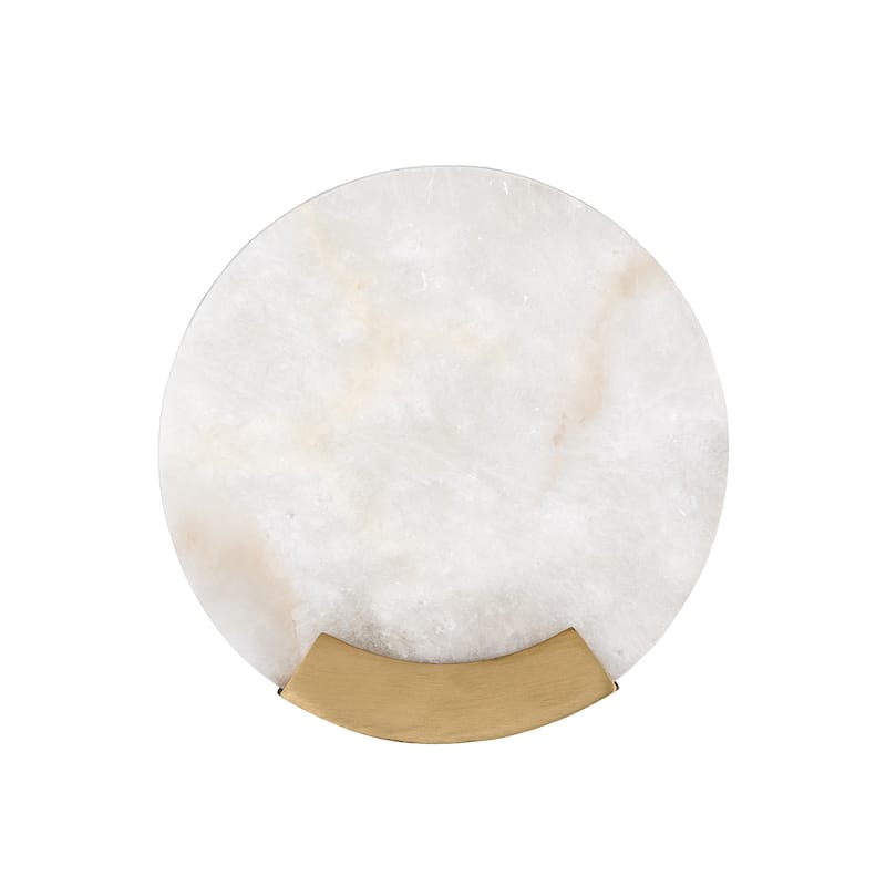 7" H x 7.25" W 1-Light Sconce in Aged Brass with Natural Alabaster Stone - 7"W x 8"H x 5"E
