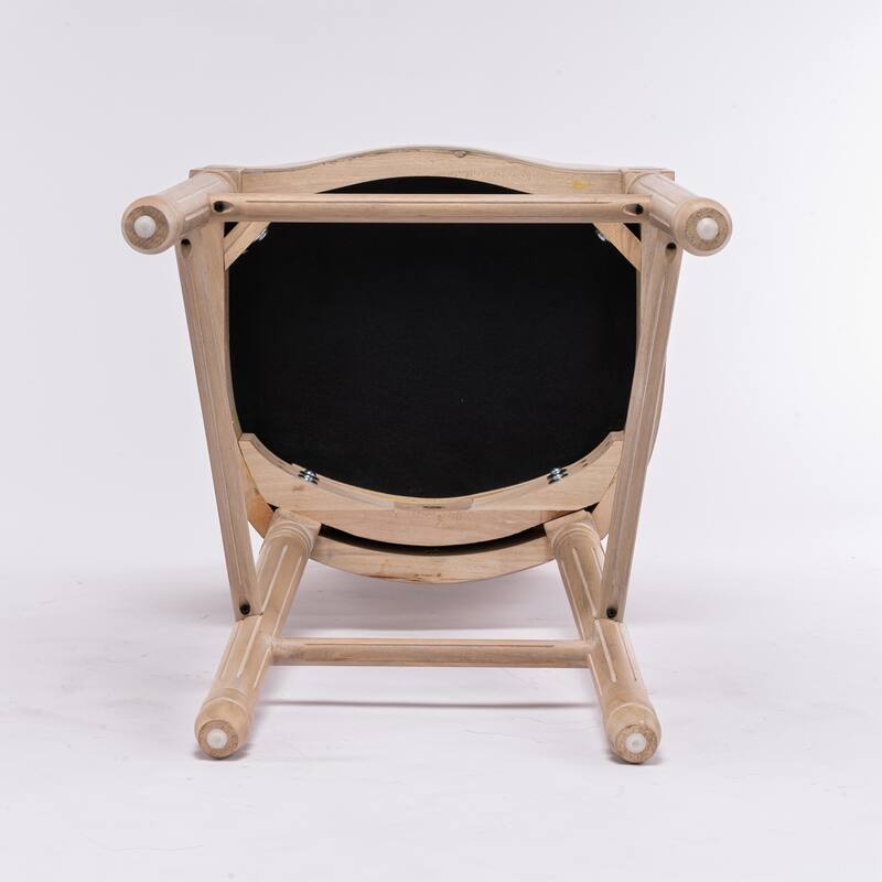 Wooden Barstools Rattan Back Set of 2