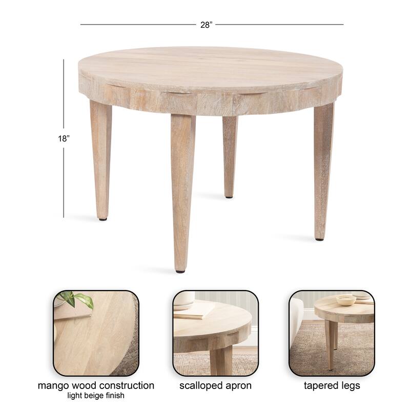 Kate and Laurel Fairhaven Wood Coffee Table - 28x28x18