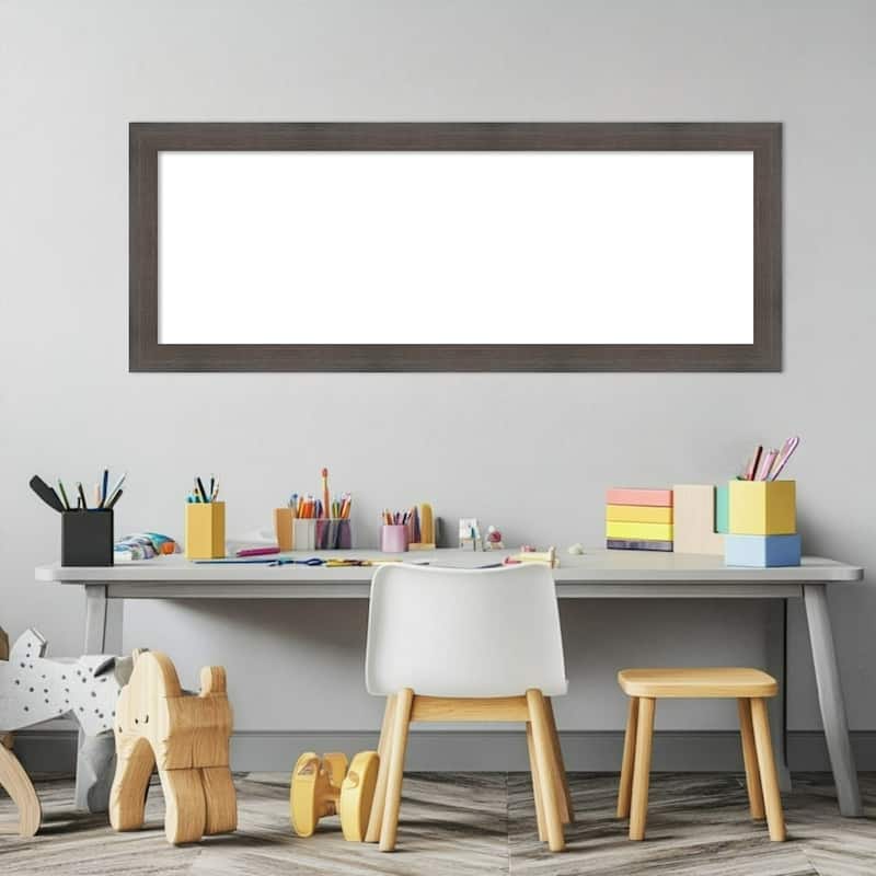 Amanti Art Hardwood Chocolate Narrow Framed Dry Erase Magnetic Board
