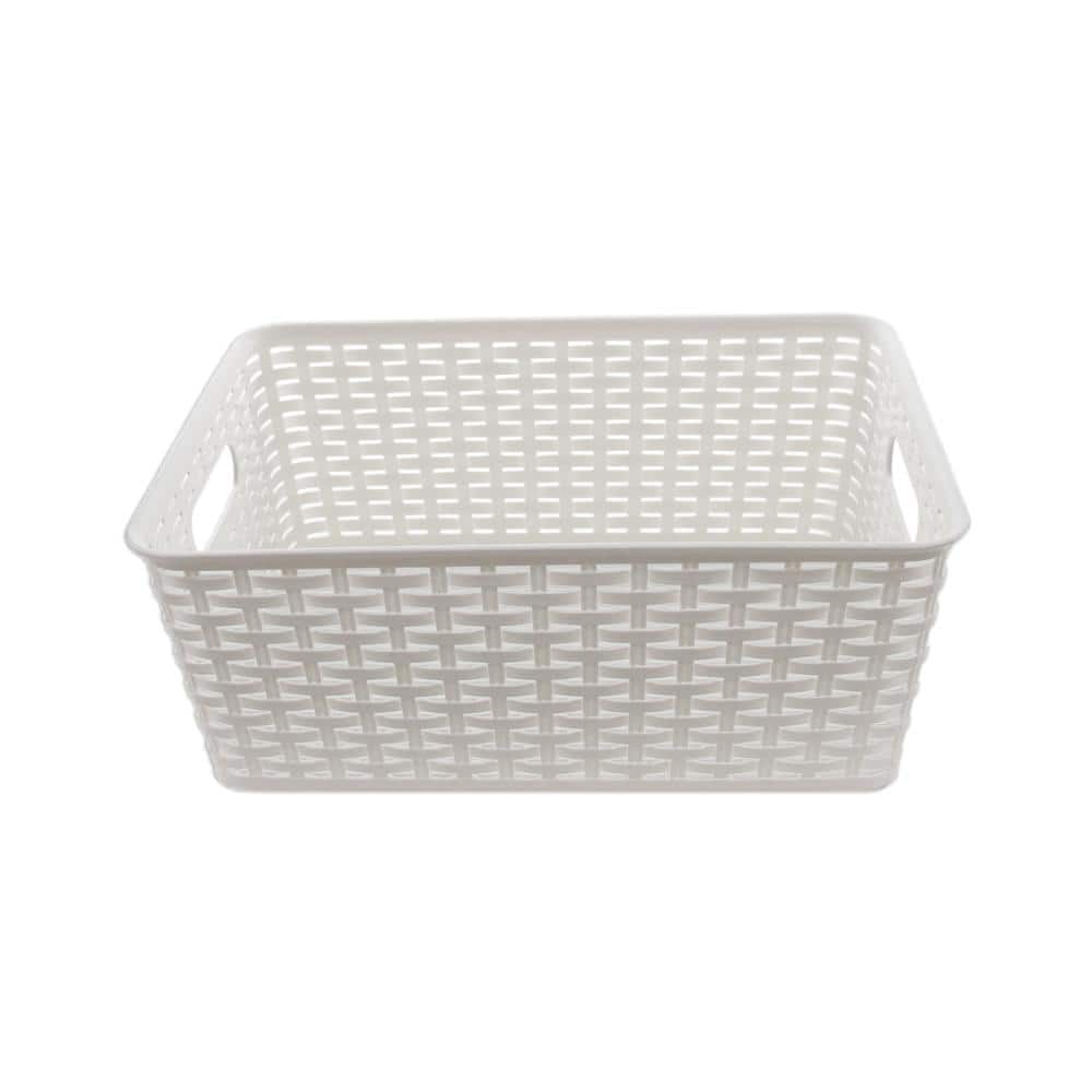 YBM Home Plastic Rattan Storage Box Basket Organizer, BA413