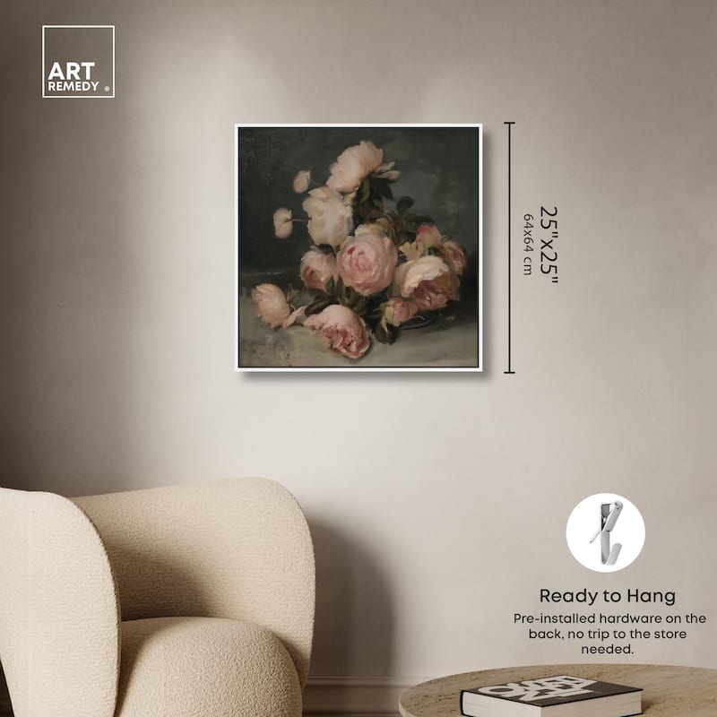 Roses in Shadow II Canvas by Art Remedy