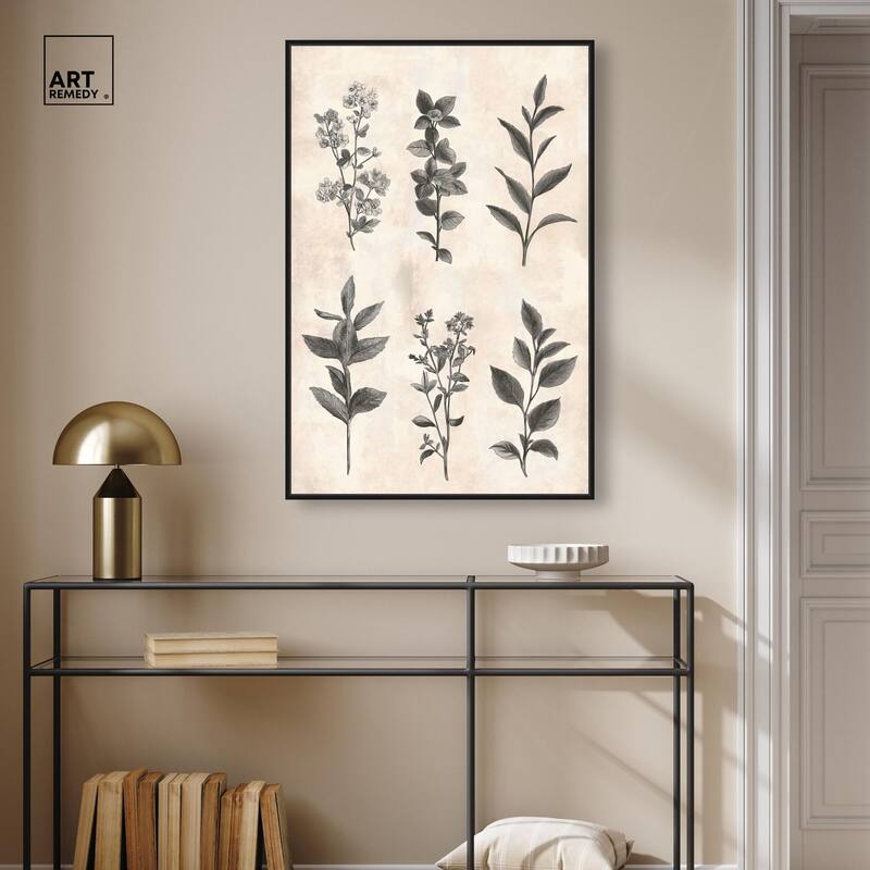 Sepia Stems Canvas by Art Remedy