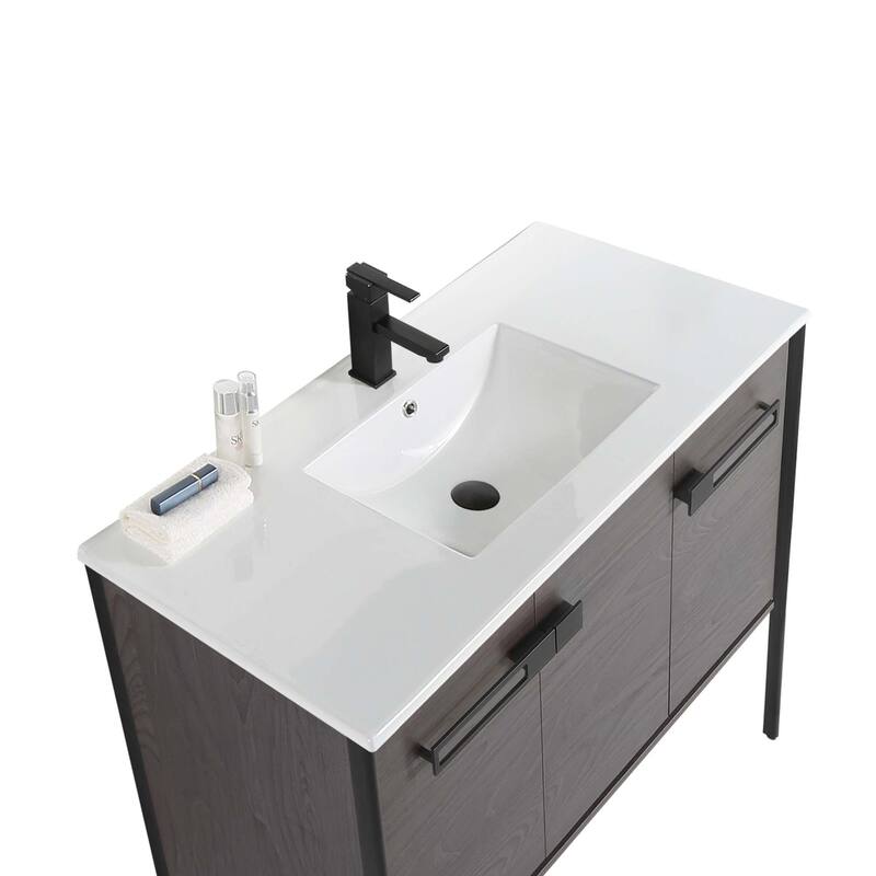 Fine Fixtures Oakville Bathroom Vanity with White Ceramic Sink