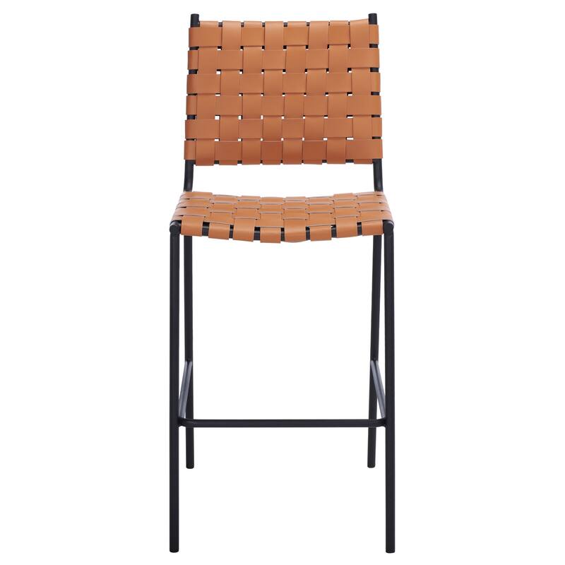SAFAVIEH Malissie Woven Counter Stool - 18.5" W x 21" L x 40" H - 19Wx21Dx40H
