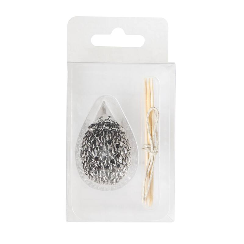 Hedgehog Toothpick Holder with Toothpicks, Silver
