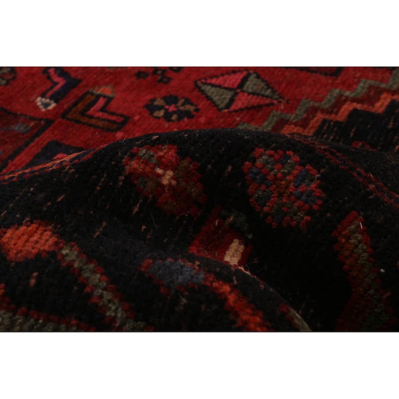 ECARPETGALLERY Hand-knotted Konya Anatolian Black, Red Wool Rug - 4'5 x 10'3