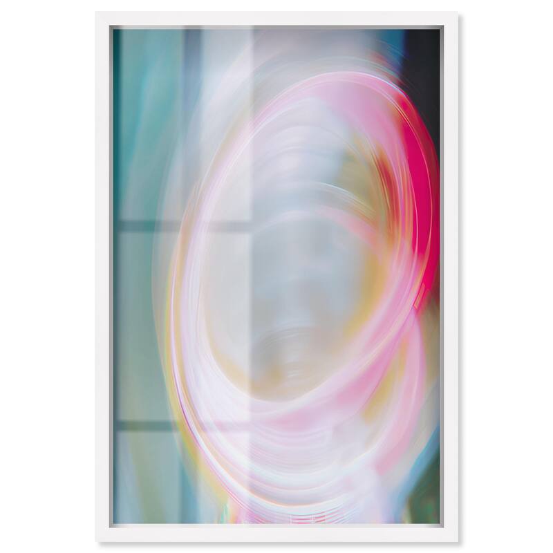 Swirling Light III Shadowbox by Art Remedy - White - 16" x 24"