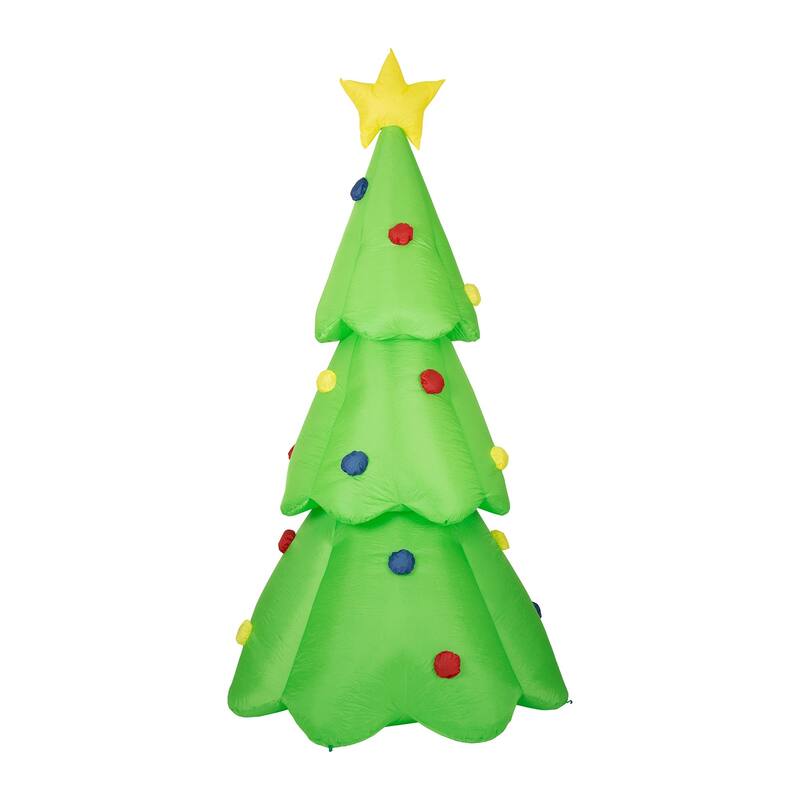 Glitzhome 9FT Lighted Inflatable Christmas Tree Decor