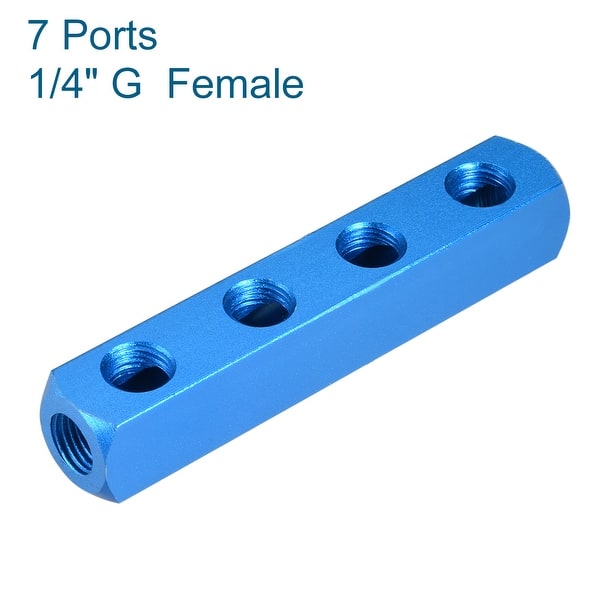 Bloc Collecteur/manifold Pneumatique 6 Ports - Filetage 1/4" G - Lot De 2 Pièces - Marque Uxcell - Neuf