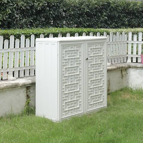 Outdoor 34.3 W x 15 D Plastic Storage Shed