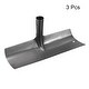 preview thumbnail 3 of 3, 15.7x5.3" Garden Rake Replacement, 3Pcs Patio Lawn Folding Grass Tool, Grey
