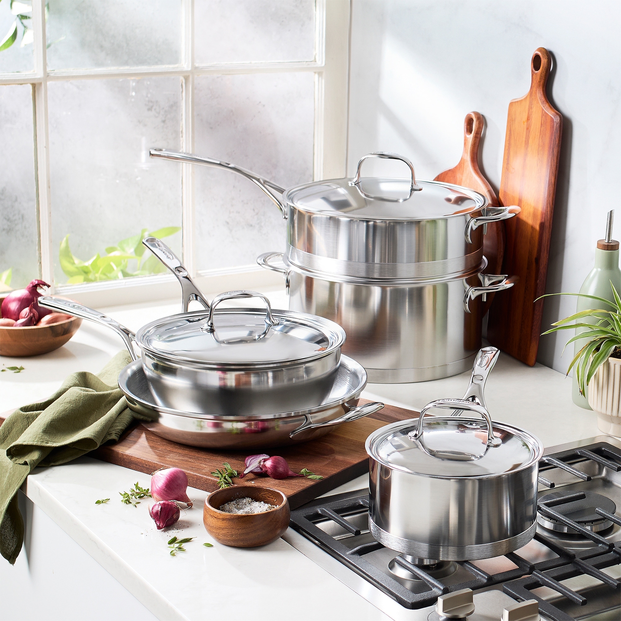 Demeyere Atlantis Proline 7 9-pc Stainless Steel Cookware Set - 9-piece - Bed Bath & Beyond