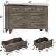 preview thumbnail 24 of 26, 7 Drawer Dresser, Wooden Chest of Drawers with Deep Drawers, 47 in Long Dressers TV Stand
