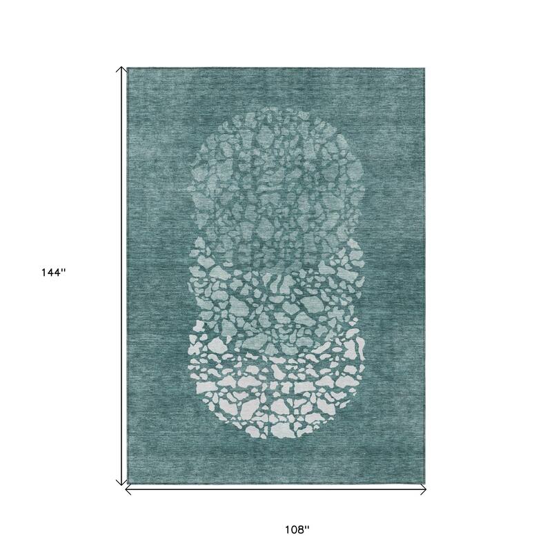 HomeRoots Abstract Transitional Rectangle Outdoor Rug