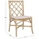 preview thumbnail 4 of 12, SAFAVIEH Haru Rattan Dining Chair Set of 2, Fully Assembled - 23"W x 19"D x 37"H
