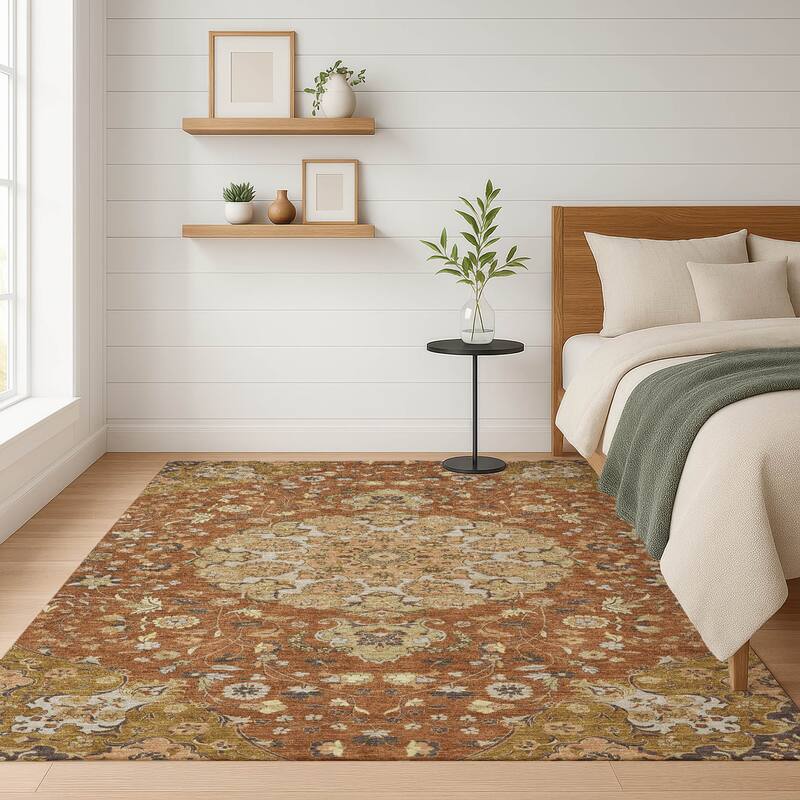 Machine Washable Indoor/ Outdoor Global Eckley Chantille Rug