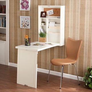 SEI Furniture Murphy Winter Antique White Fold-out Convertible Desk
