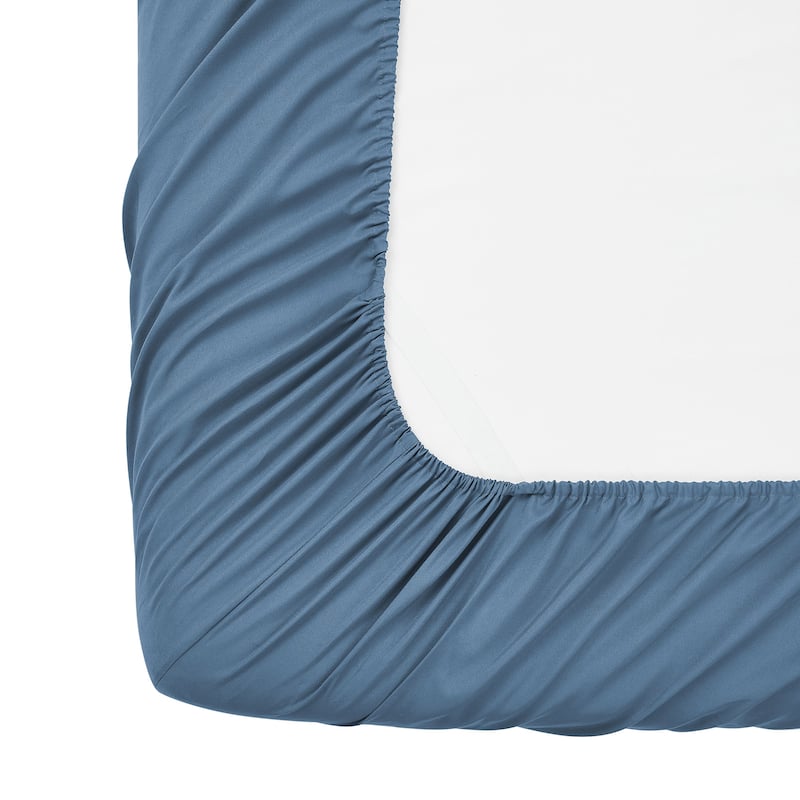 Sweet Home Collection Fitted Sheet Brushed Microfiber Bottom Sheets with Built in Sheet Straps