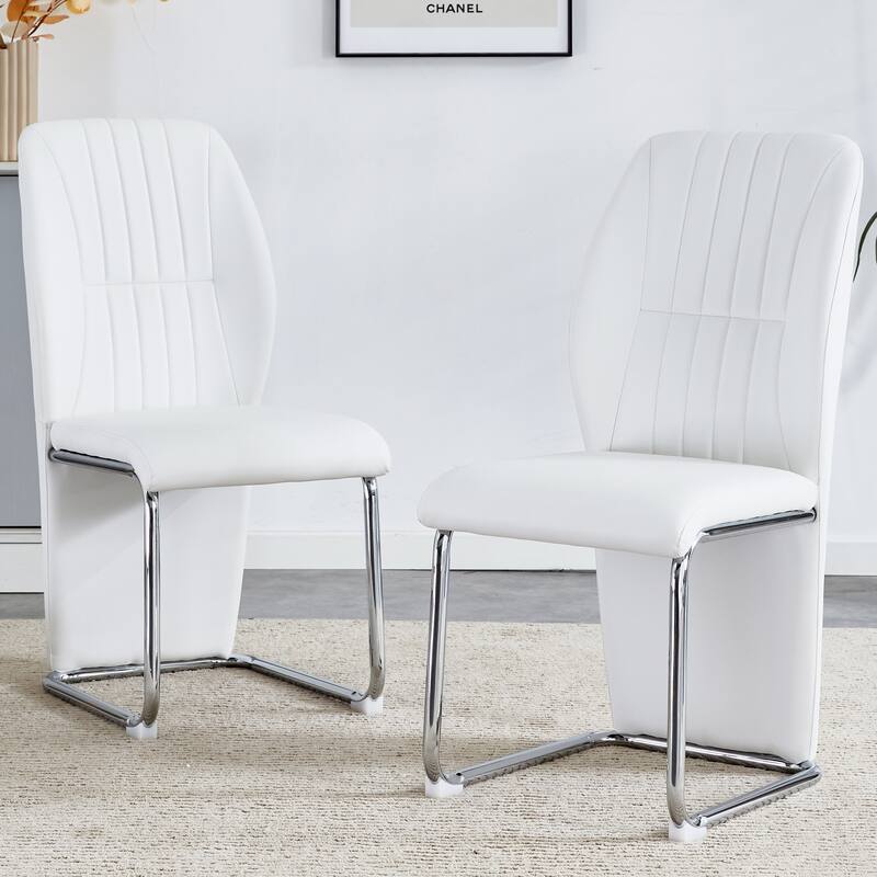 Set Of 4 Dining Chairs High Backrest