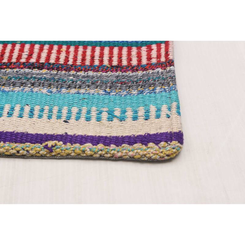 ECARPETGALLERY Flat-Weave Anatolia Patch Multi Color Wool Kilim - 9'8 x 14'2