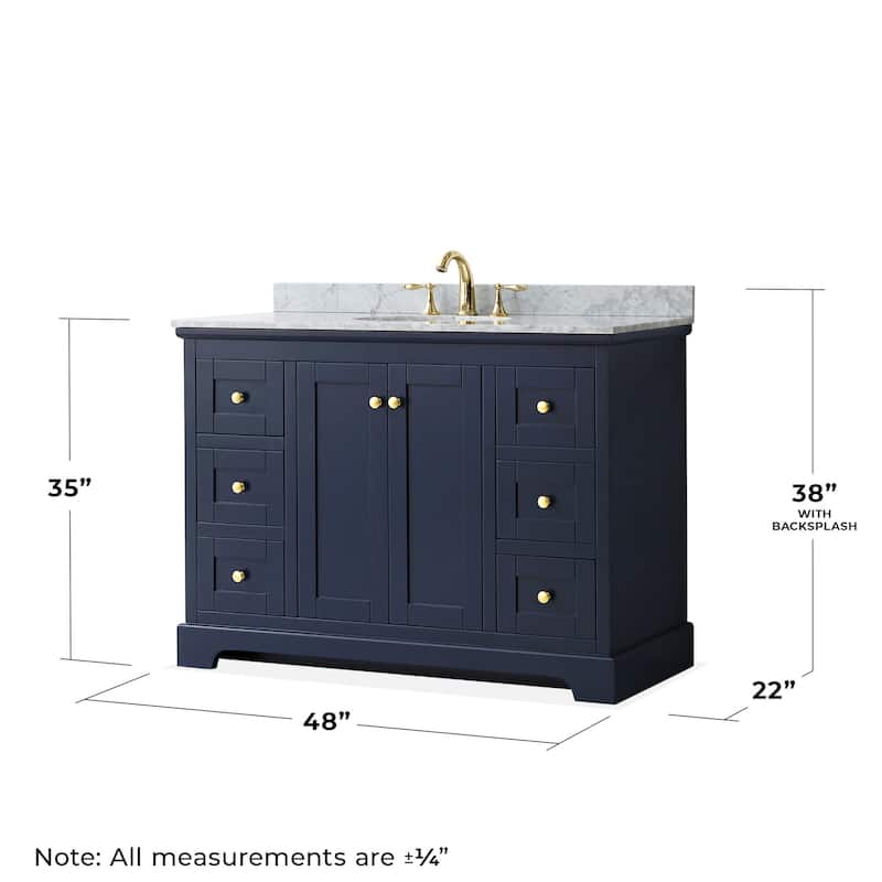 Wyndham Collection Avery 48" Free Standing Single Basin Vanity Set