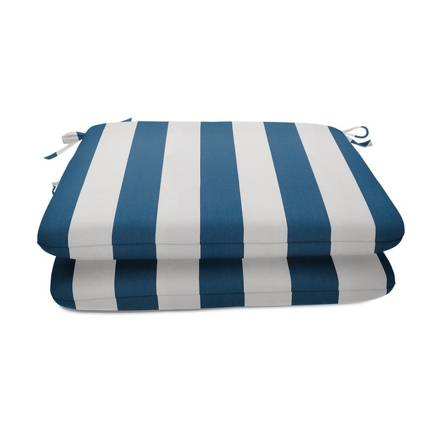 充実の品 Sunbrella® Stripe Fabric 2-Piece Indoor/Outdoor Seat Pad アウトドア寝具