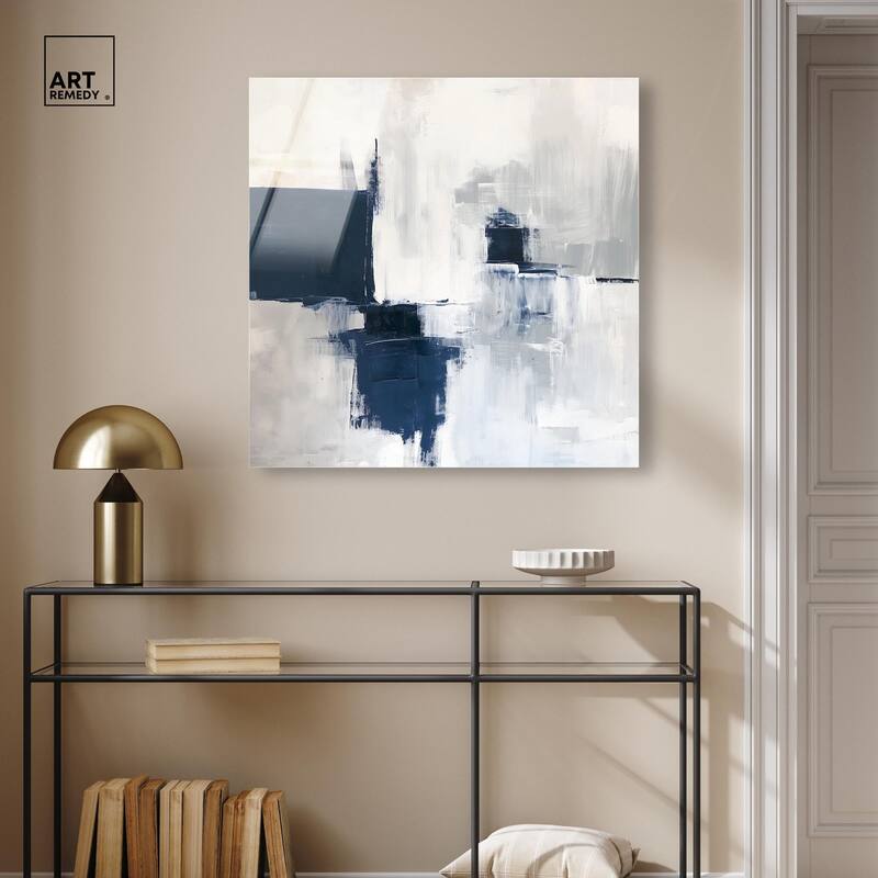 Porcelain Blue on White I Acrylic by Art Remedy, Ready to Hang