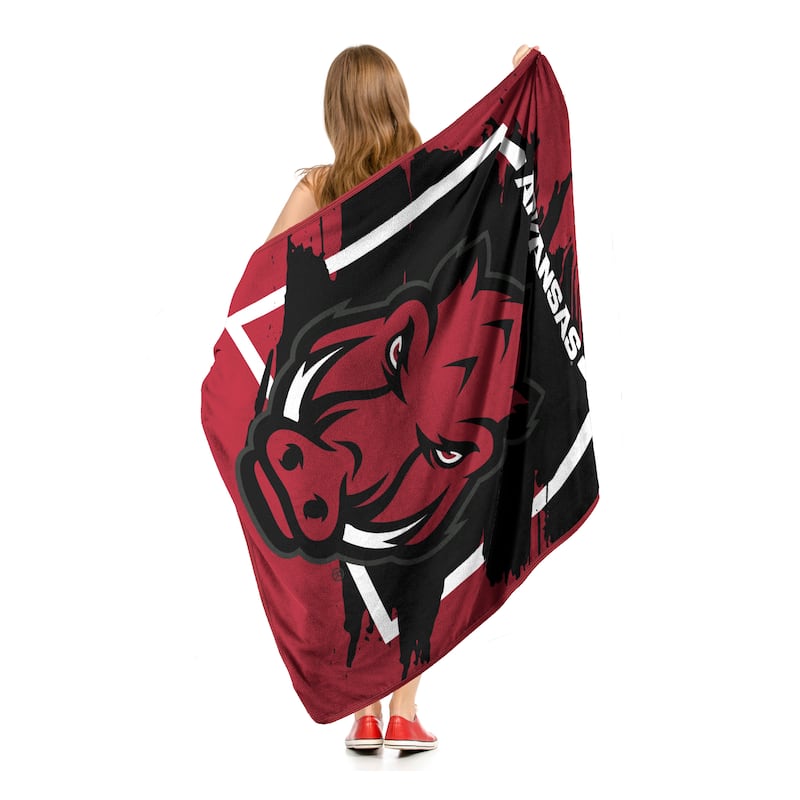 NCAA Arkansas Razorbacks Dimensional Micro Raschel Throw Blanket