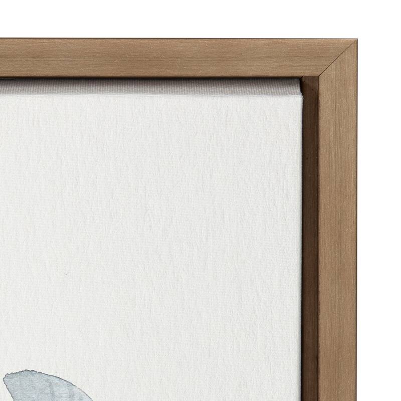 Kate and Laurel Sylvie Gray Bloom Framed Canvas by Patricia Shaw