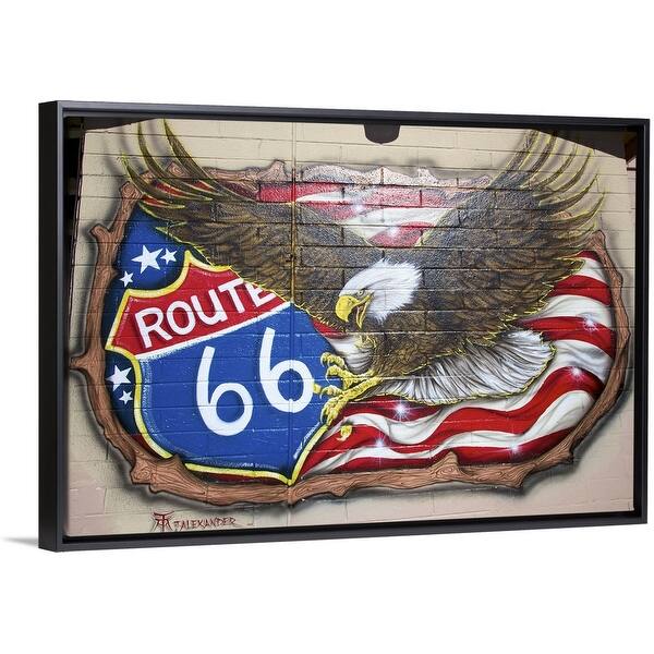 Shop Bald Eagle And American Flag Painted On Wall Of Romney Motel